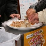 にんにくの風味が効いた中華料理店のギョーザ